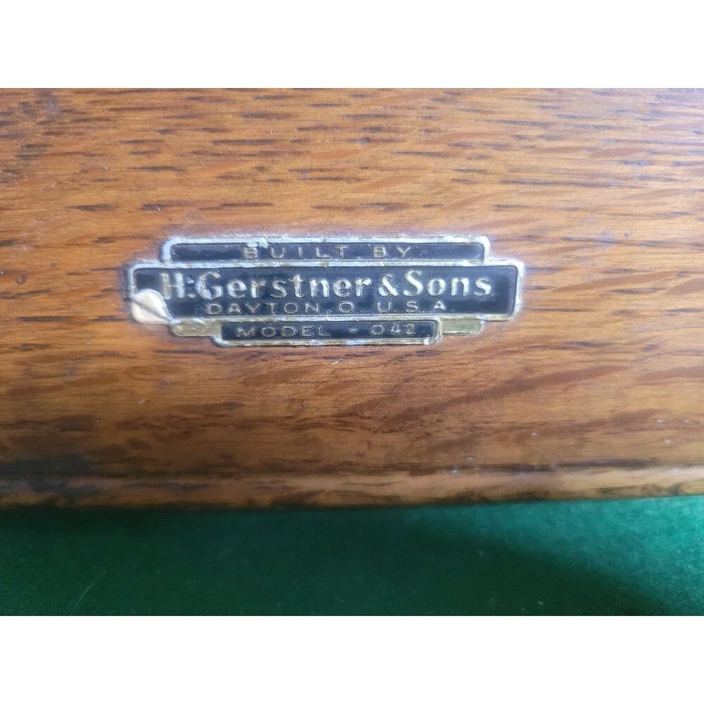 Vintage 1968 H. Gerstner & Sons Oak Journeyman Machinist Chest Box 11Drawer #042